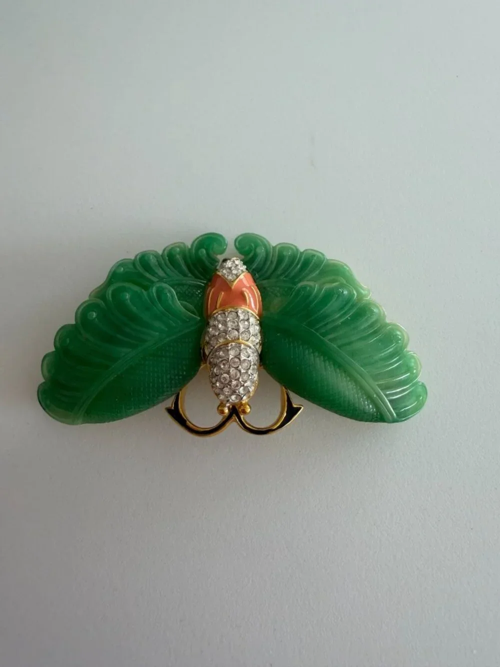 KENNETH JAY LANE Vintage Moth Resin Brooch Pin - Picture 3 of 8
